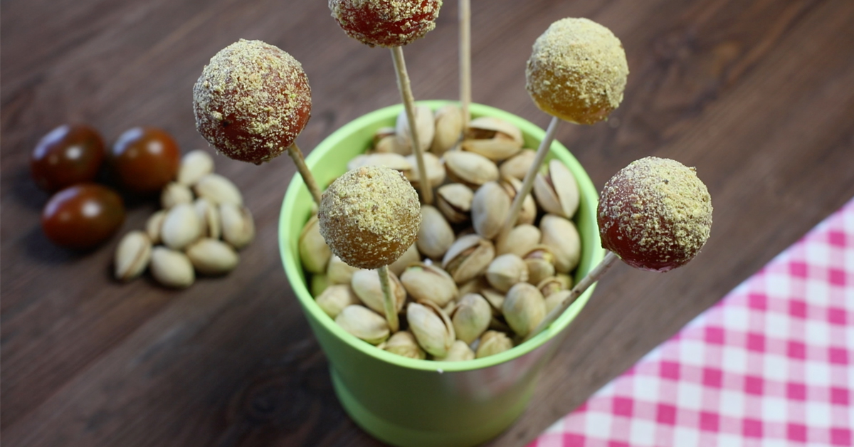 Receta Exprés Brandt: chupachups de tomate cherry