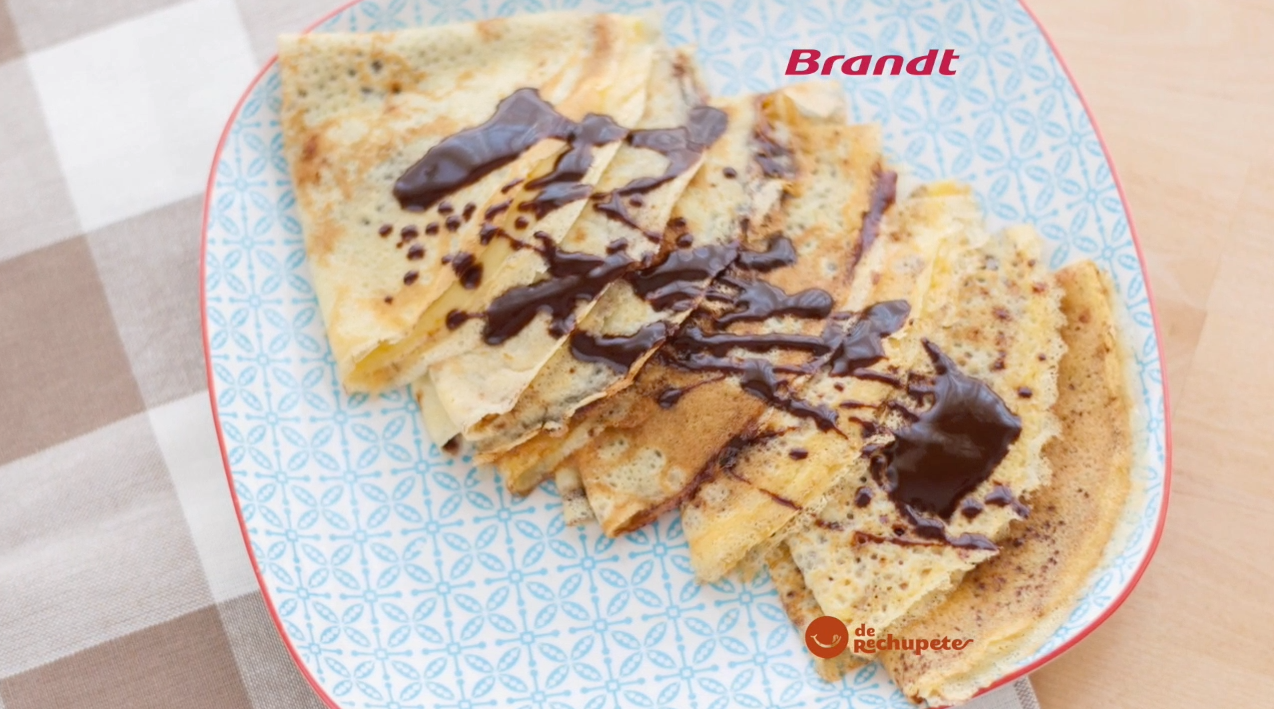 Receta Exprés Brandt: Filloas con chocolate