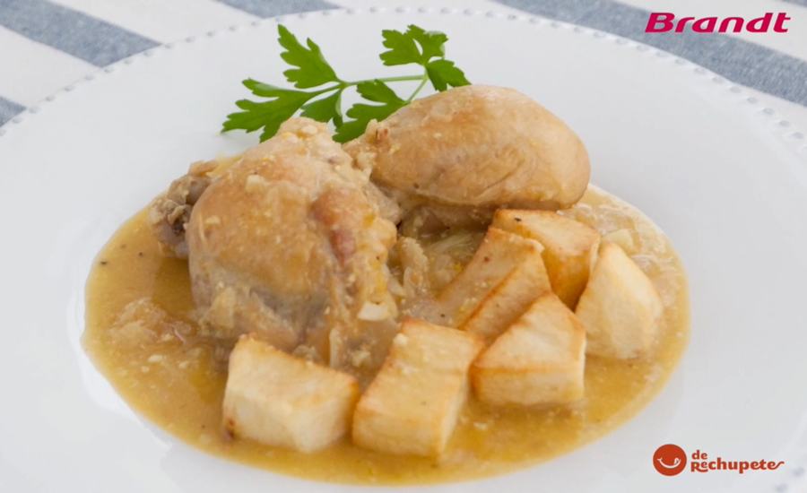 Receta Exprés Brandt: Pollo en pepitoria