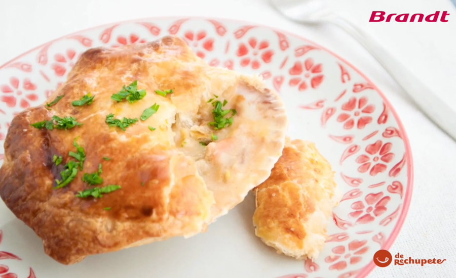 Receta Exprés Brandt: Vieiras rellenas en hojaldre